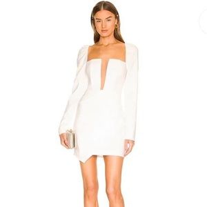 Michael Costello x Revolve Racquel Mini Dress, ivory, medium